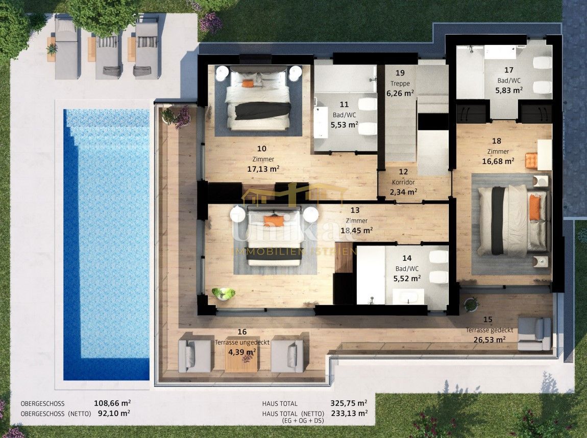 Casa moderna con 4 camere da letto vicino al mare